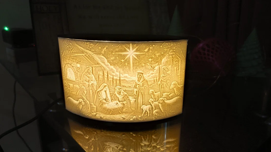 Mô hình Lithophane cảnh Chúa Giáng sinh - Image 9