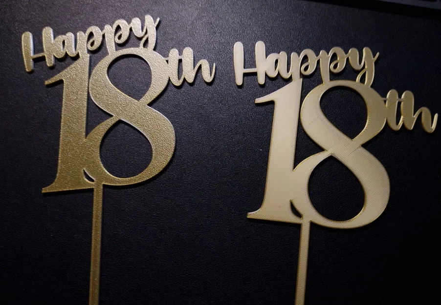 Topper trang trí bánh kem mừng sinh nhật 18 tuổi - Image 1