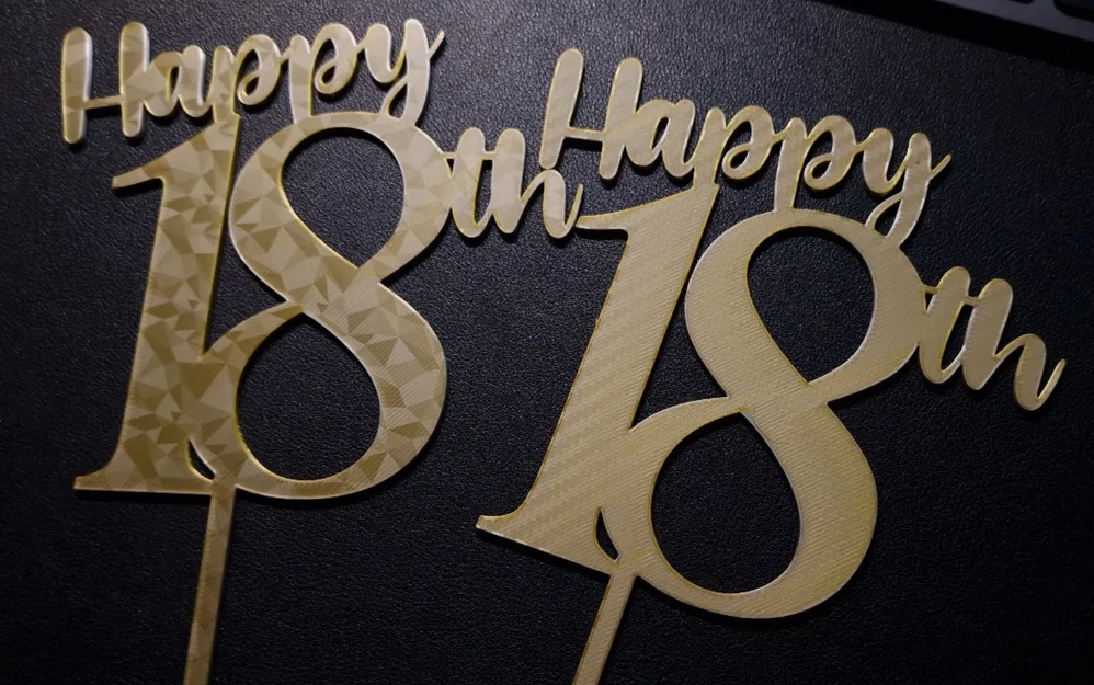 Topper trang trí bánh kem mừng sinh nhật 18 tuổi - Image 2