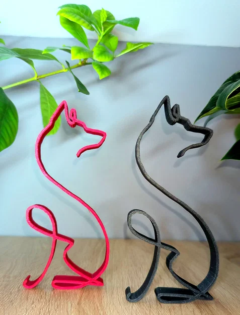 One Line Art - Chú Sói Ngồi (Trang trí nghệ thuật đường nét đơn) - Image 1