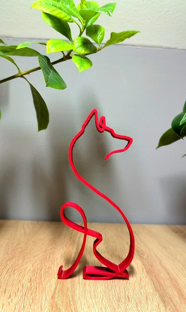 One Line Art - Chú Sói Ngồi (Trang trí nghệ thuật đường nét đơn) - Image 2