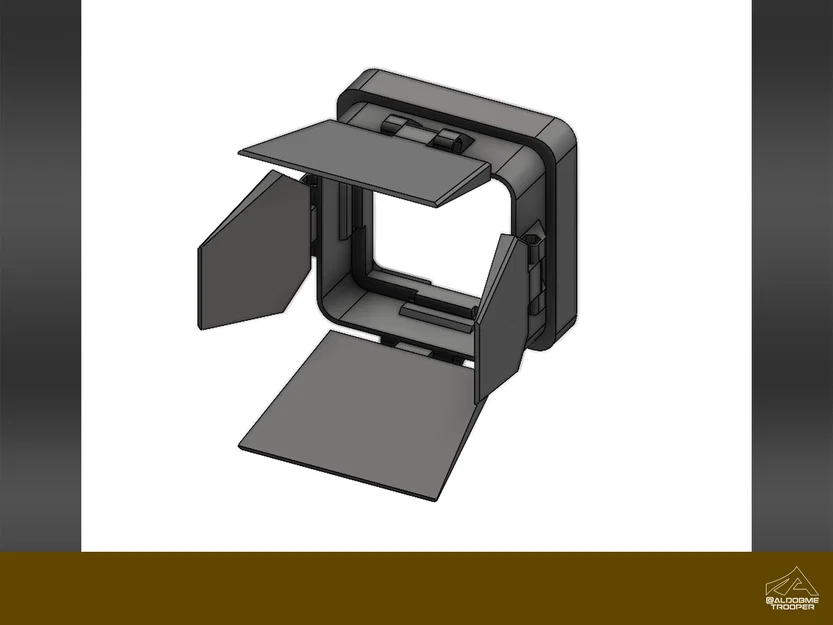 Bộ chắn sáng (Barn Doors) in 3D cho đèn Neewer RGB61 - Image 1