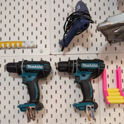 Móc treo máy khoan Makita cho bảng lỗ Skadis - Tự in 3D