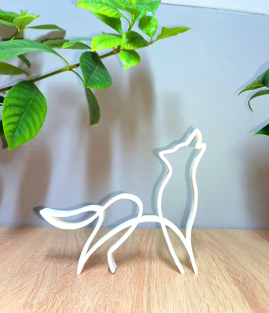 One Line Art - Hình Chó Sói Hú (Howling Wolf) - Image 3