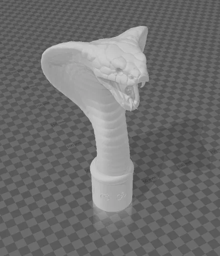 Mô hình trang trí đầu rắn hổ mang (Cobra) 3D đầy uy lực - Image 1