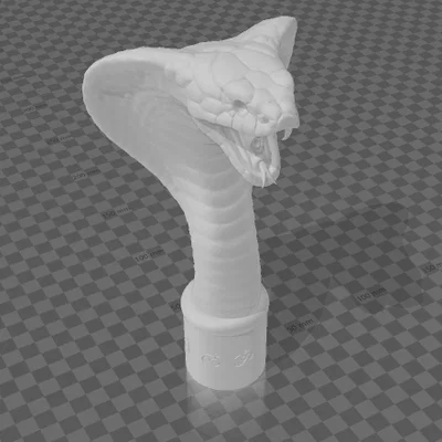 Mô hình trang trí đầu rắn hổ mang (Cobra) 3D đầy uy lực