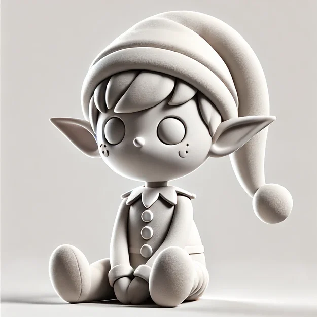 Chú Yêu Tinh Giáng Sinh Tối Giản Đáng Yêu – Tuyệt Phẩm In 3D Cho Mùa Lễ Hội! - Image 1