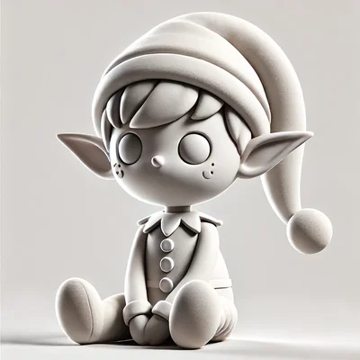 Chú Yêu Tinh Giáng Sinh Tối Giản Đáng Yêu – Tuyệt Phẩm In 3D Cho Mùa Lễ Hội!