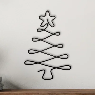 Tranh treo tường hình cây thông Noel nghệ thuật in 3D độc đáo
