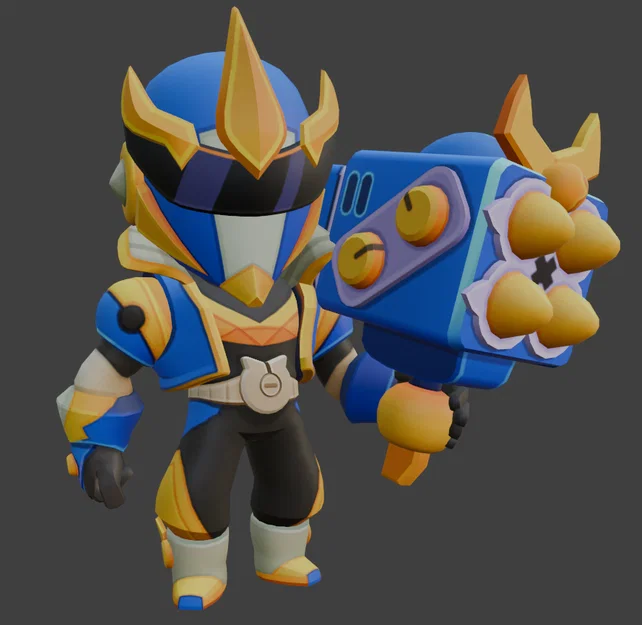 Mô hình 3D Super Ranger Brock Brawl Stars cực chất cho fan - Image 2