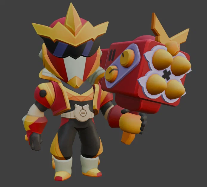 Mô hình 3D Super Ranger Brock Brawl Stars cực chất cho fan - Image 4