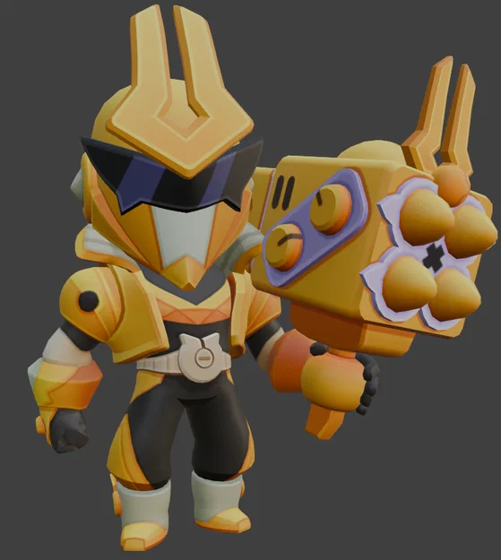 Mô hình 3D Super Ranger Brock Brawl Stars cực chất cho fan - Image 5