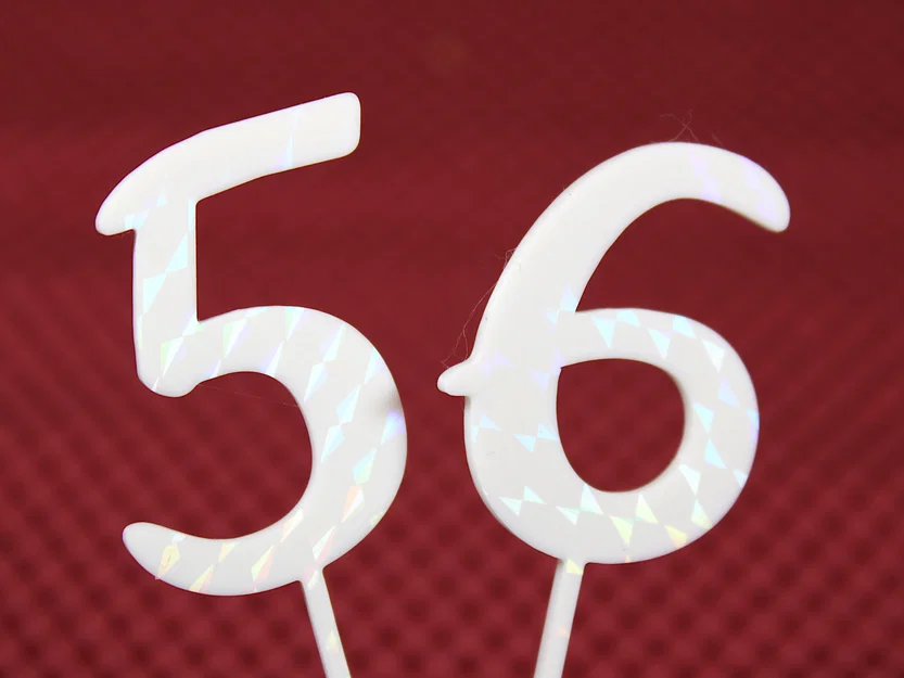 Số trang trí bánh sinh nhật | Phông chữ Leckerli One - Image 1