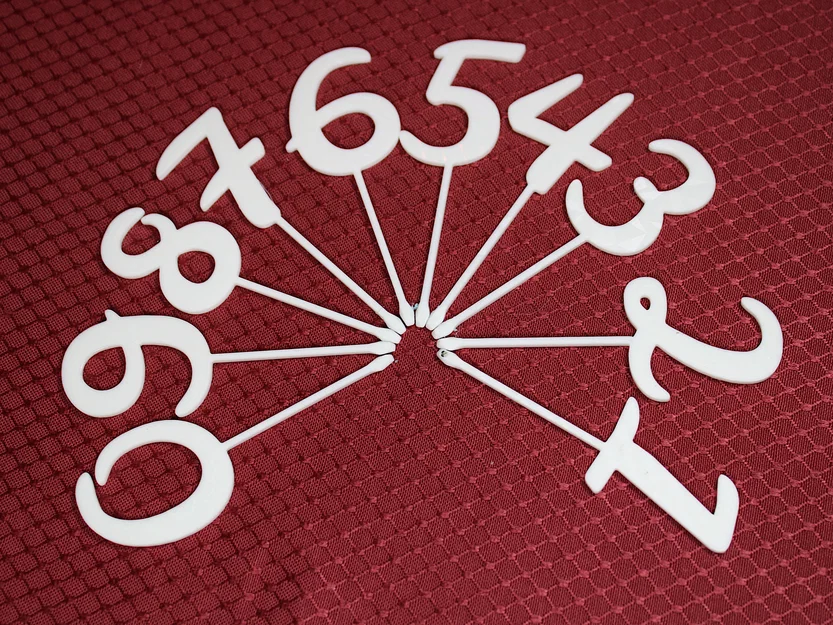 Số trang trí bánh sinh nhật | Phông chữ Leckerli One - Image 2