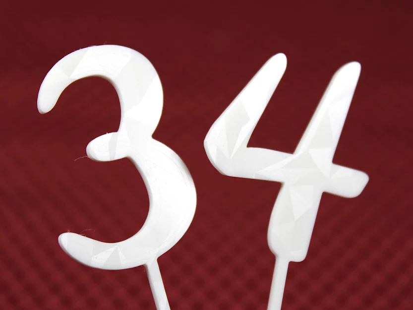 Số trang trí bánh sinh nhật | Phông chữ Leckerli One - Image 5