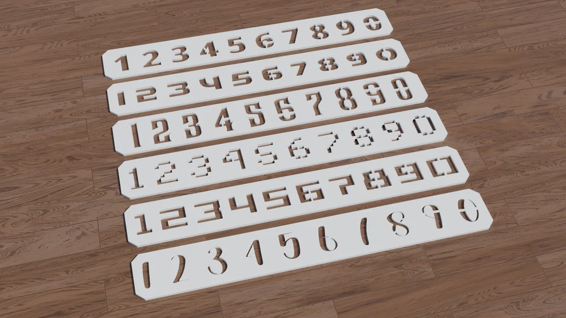 Bộ Khuôn Tô Chữ Số (6 Phông Chữ) - Image 1