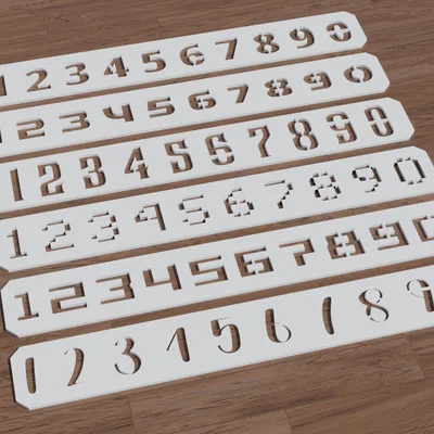 Bộ Khuôn Tô Chữ Số (6 Phông Chữ)