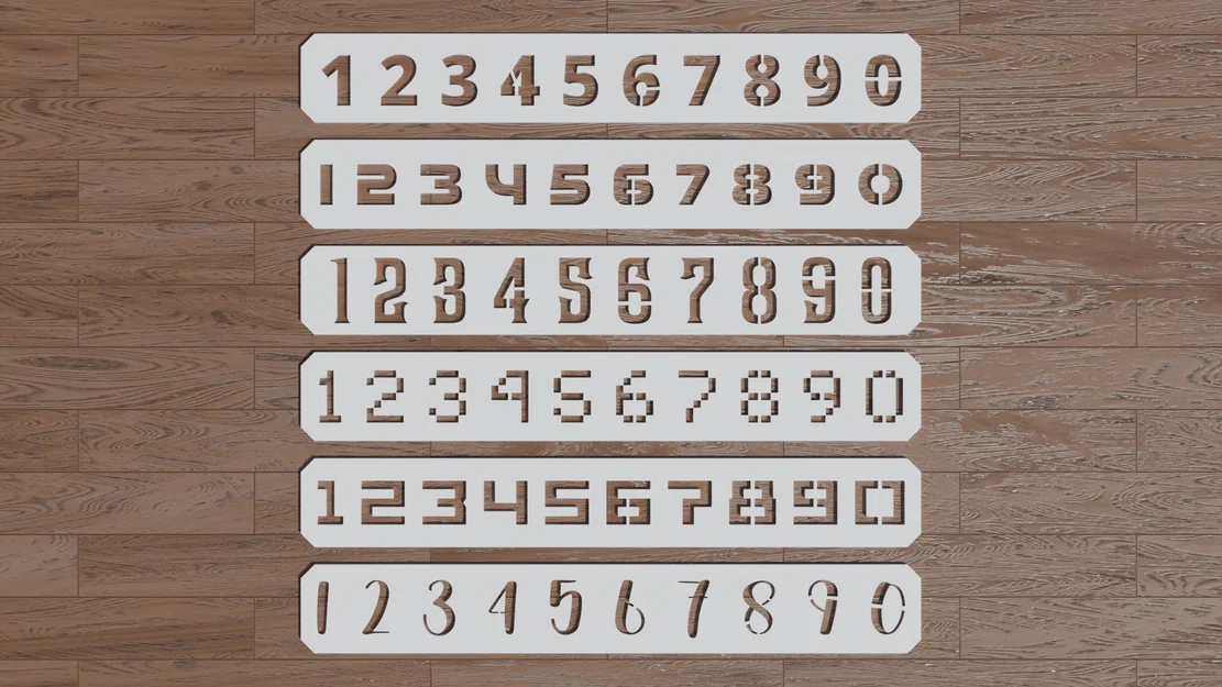 Bộ Khuôn Tô Chữ Số (6 Phông Chữ) - Image 2