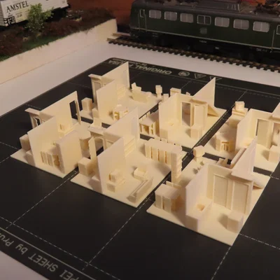 Nội thất nhà kiểu Hà Lan tỉ lệ 1:87 H0 cho sa bàn mô hình