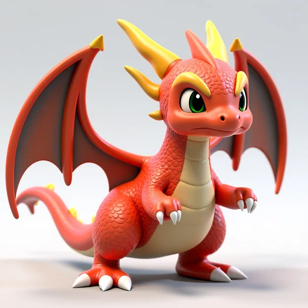 Mô hình in 3D rồng con Cute Dragon Fantasy dễ thương - Image 1