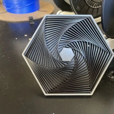 Mô hình lục giác xoắn ốc thư giãn (Hexagon Fidget) - Mẫu in 3D đẹp