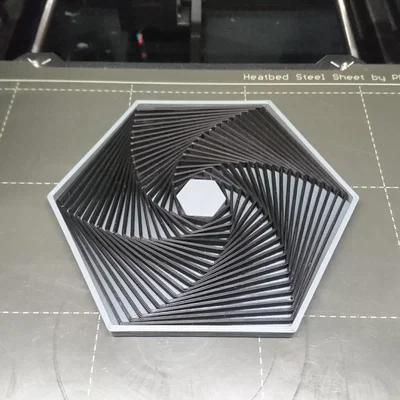 Mô hình lục giác xoắn ốc thư giãn (Hexagon Fidget) - Mẫu in 3D đẹp