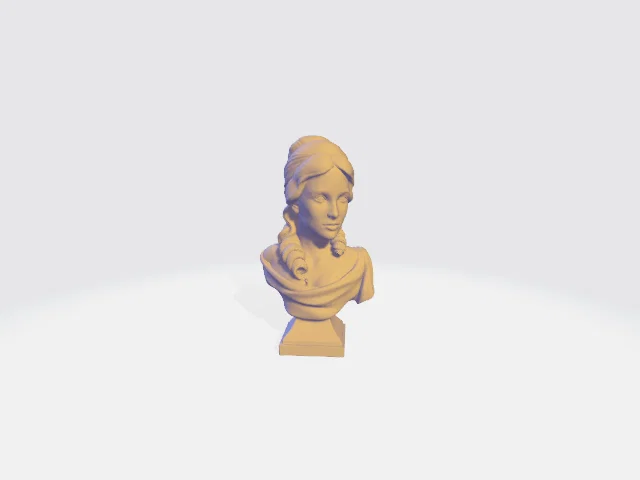 Mẫu in 3D tượng bán thân thiếu nữ phong cách cổ điển đẹp mắt - Image 1