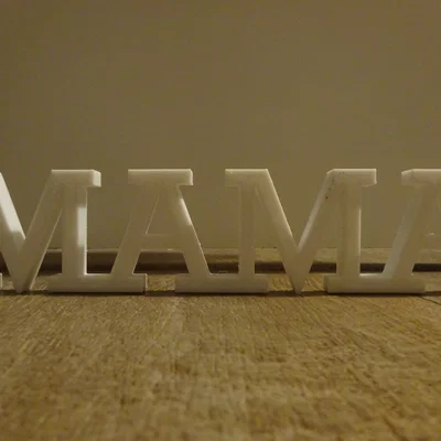 Mô hình trang trí chữ Mama & Papa in 3D cực xinh