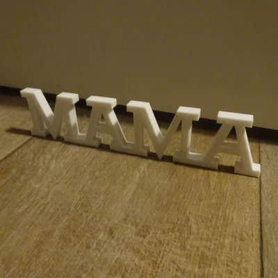 Mô hình trang trí chữ Mama & Papa in 3D cực xinh