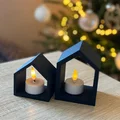 Mô hình trang trí ngôi nhà đựng nến Deko Teelicht Haus 3D - Thumbnail 1