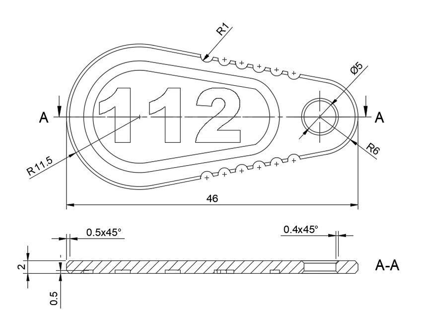 Chip mở khóa xe đẩy siêu thị thiết kế 112 Cứu hỏa/Cứu thương - In siêu nhanh - Image 2