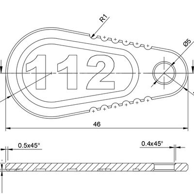 Chip mở khóa xe đẩy siêu thị thiết kế 112 Cứu hỏa/Cứu thương - In siêu nhanh
