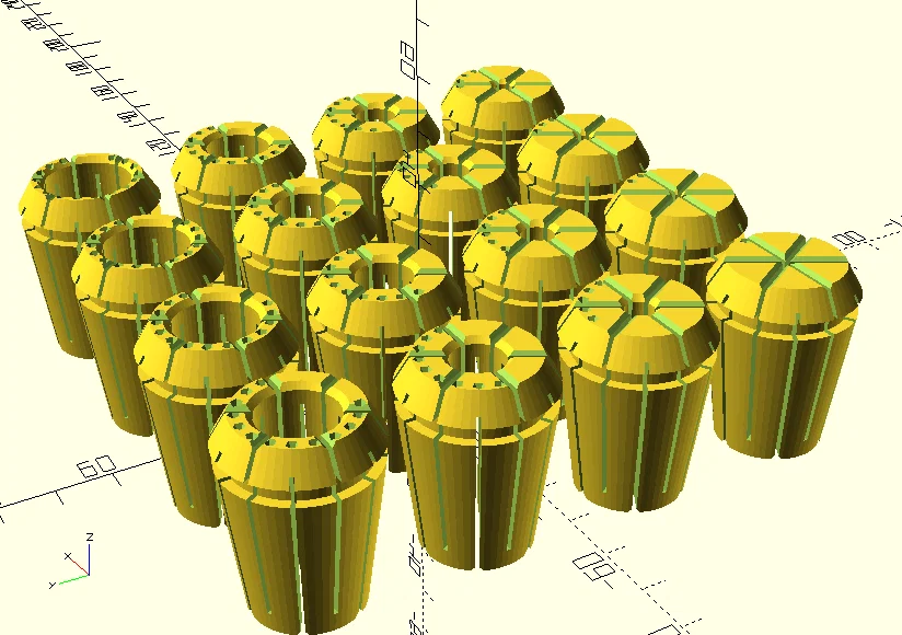 Bộ Collet ER25 kèm Holder, Đai ốc, Adapter M33 và Tay cầm thay nhanh - Image 4