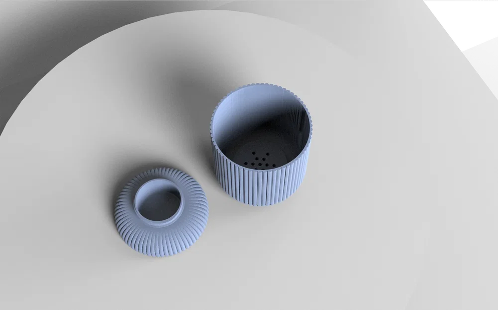 Chậu cây 3D hai mảnh có ngăn chứa nước (Maceta canaletas) - Image 1