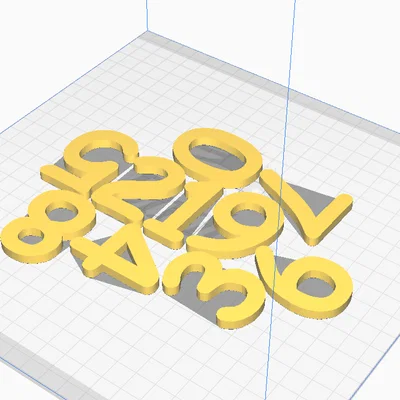 Bộ mô hình chữ số từ 0 đến 9 - File STL in 3D sắc nét