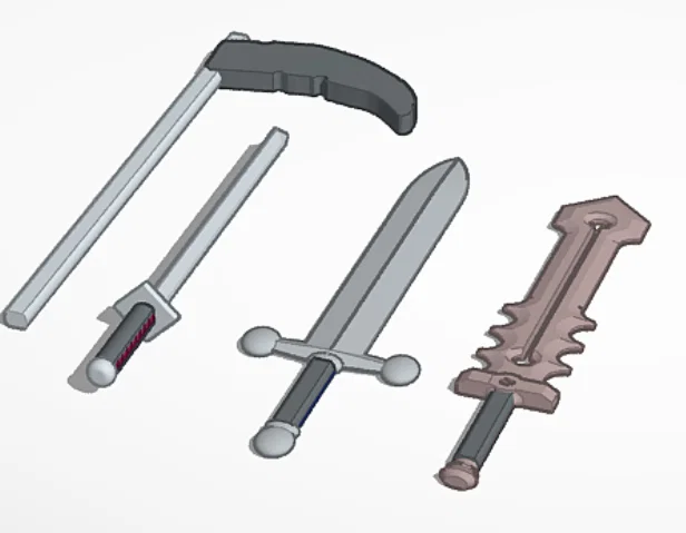 Bộ sưu tập vũ khí 3D cho mô hình Dummy 13 (Bladed Weapon Pack) - Image 3