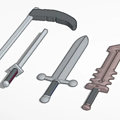 Bộ sưu tập vũ khí 3D cho mô hình Dummy 13 (Bladed Weapon Pack)
