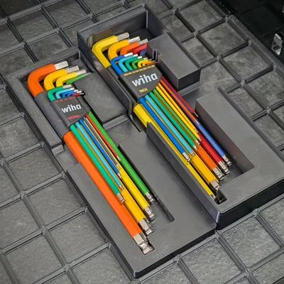 Khay Đựng Lục Giác Wiha (Allen Key) - Hệ Gridfinity