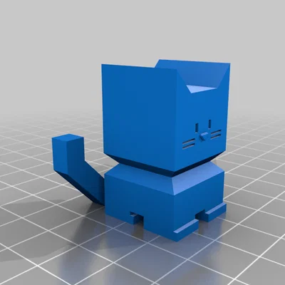 Mô hình mèo 3D đáng yêu - Mẫu in kiểm tra chất lượng tuyệt vời
