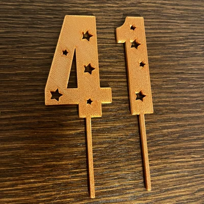 Bộ mô hình con số cắm bánh sinh nhật, kỷ niệm in 3D độc đáo