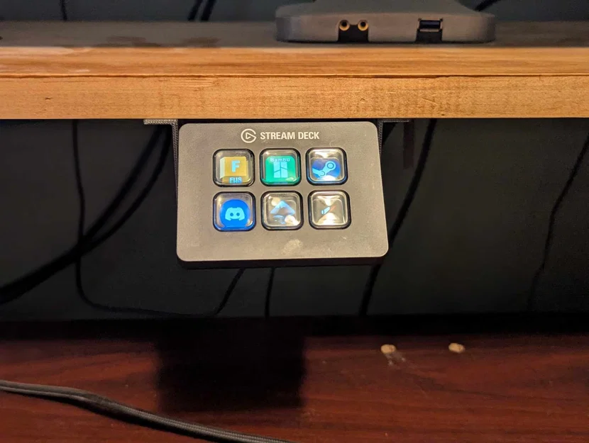 Giá đỡ / Ngàm gắn Elgato Stream Deck Mini dưới mặt bàn - Image 1