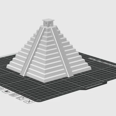 Mô hình Kim tự tháp Maya cổ đại ấn tượng dành cho máy in 3D