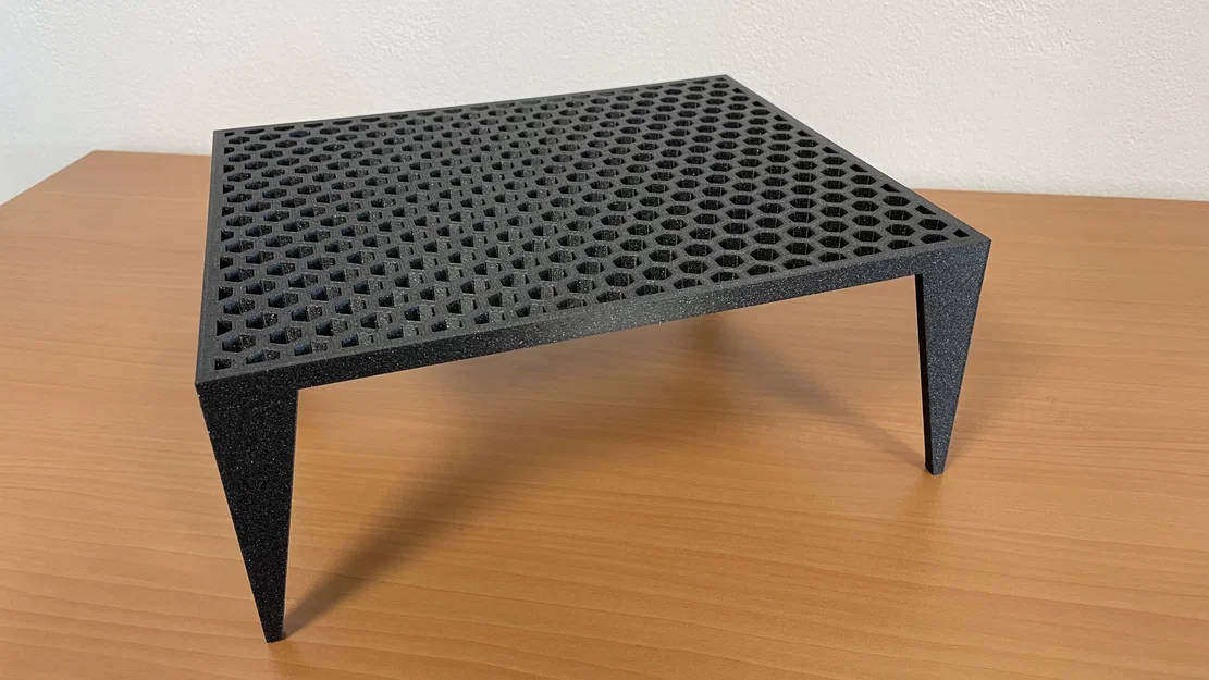 Kệ đỡ màn hình máy tính họa tiết tổ ong in 3D siêu gọn - Image 1