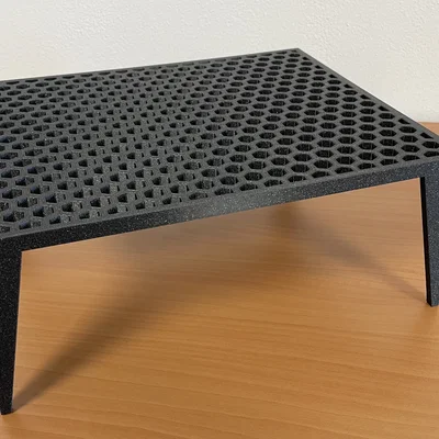 Kệ đỡ màn hình máy tính họa tiết tổ ong in 3D siêu gọn