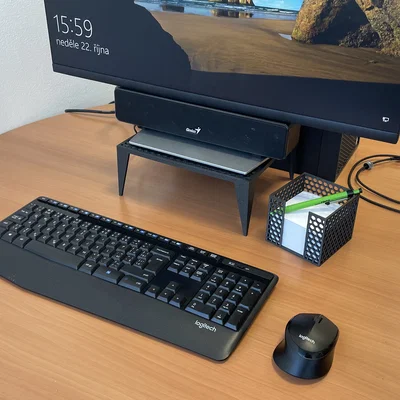 Kệ đỡ màn hình máy tính họa tiết tổ ong in 3D siêu gọn