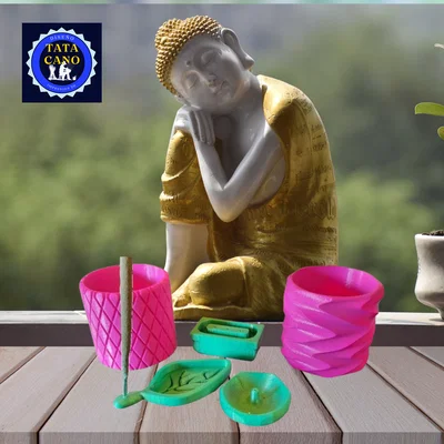 Mẫu in 3D chậu cây cảnh mini hình xoắn ốc tinh tế