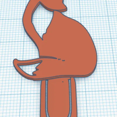 Mẫu in 3D kẹp sách hình chú cáo xinh xắn (Fox bookmark)