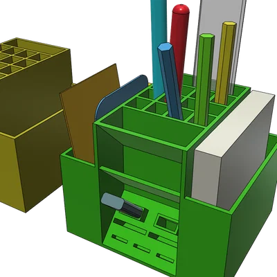 Khay sắp xếp đồ dùng văn phòng 3D - 6 phiên bản tiện lợi, in không cần support