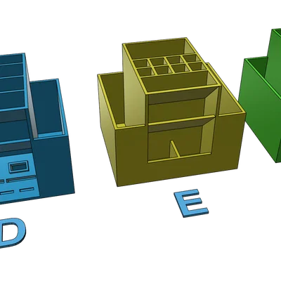 Khay sắp xếp đồ dùng văn phòng 3D - 6 phiên bản tiện lợi, in không cần support