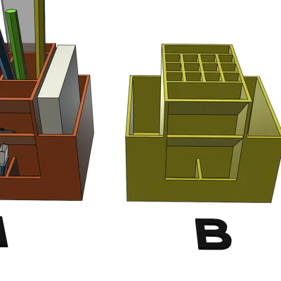 Khay sắp xếp đồ dùng văn phòng 3D - 6 phiên bản tiện lợi, in không cần support